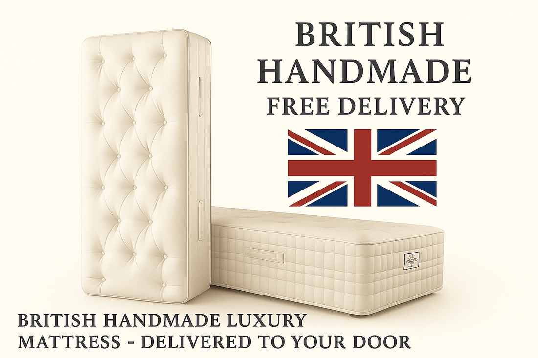 What is a British Handmade Natural Mattress? British handmade luxury mattress with free delivery to your door.