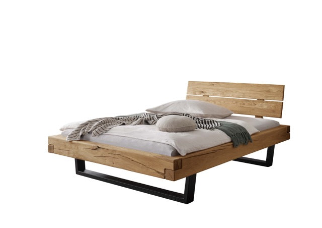 Kensington Bed Frame Y-Leg (Metal) 140x200 cm | Oak, oiled