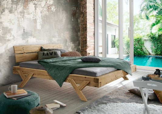 Kensington Bed Frame Y-Leg (Wood) 140x200 cm | Oak, oiled
