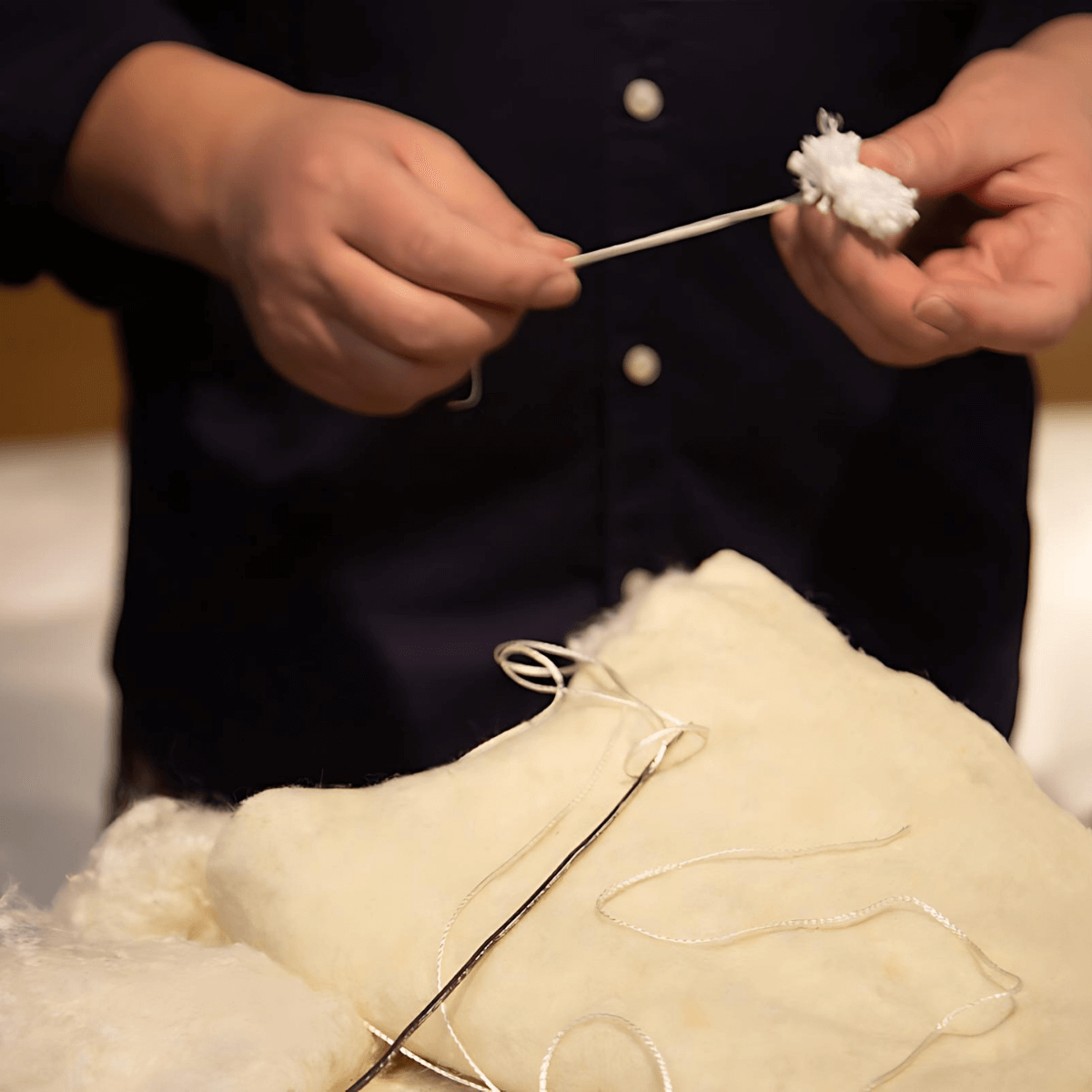 British craftsman handmaking a Natural British Mattress with superior quality materials.