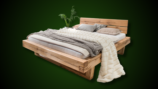 Kensington Bed Frame + Wood Headboard 140x200 cm | Oak, oiled