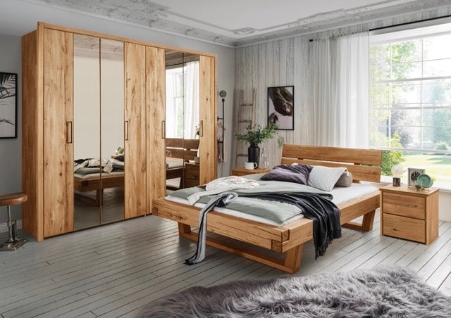 Kensington Bed Frame + Wood Headboard 140x200 cm | Oak, oiled