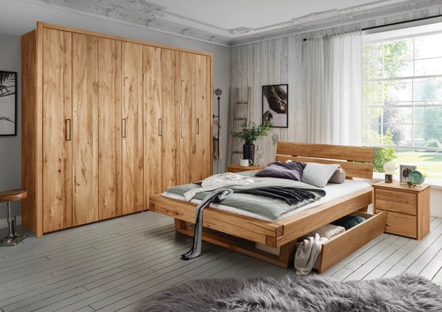Kensington Bed Frame (Wood Rails) 140x200 cm | Oak, oiled